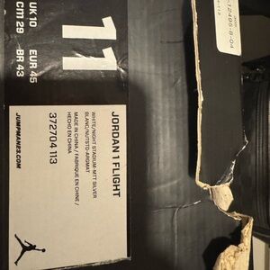 Jordan Flight White and Silver Shoes